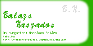 balazs naszados business card
