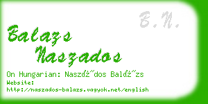 balazs naszados business card